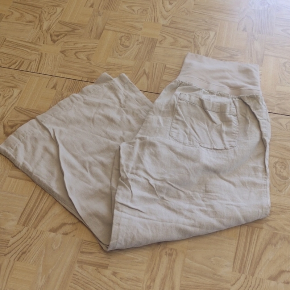 Old Navy maternity linen blend pants size large